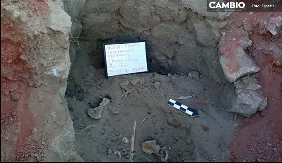 Pobladores de Tepeyahualco hallan restos humanos… de hace dos mil años (FOTOS)