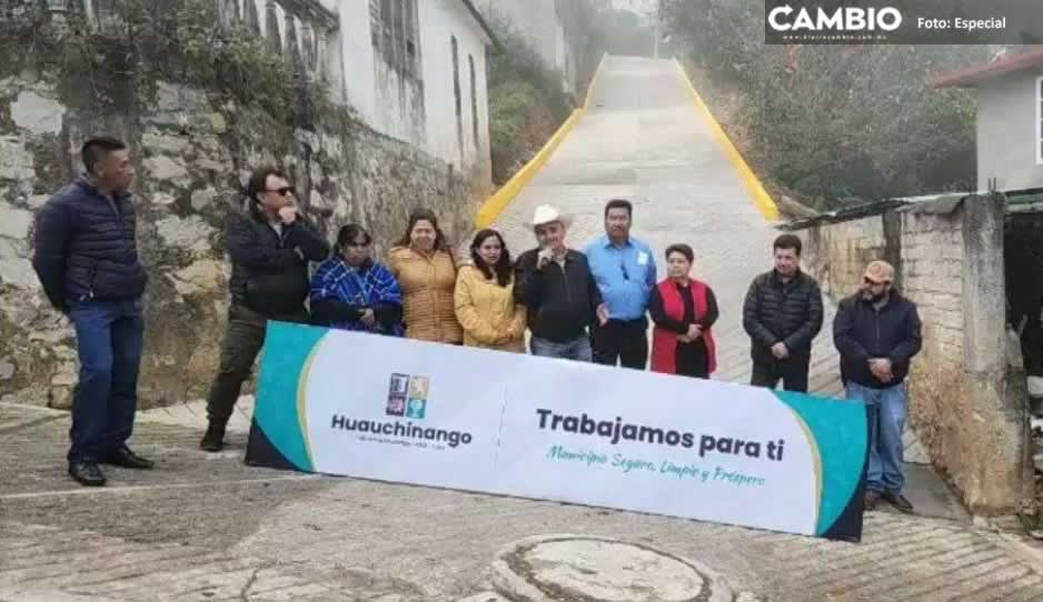 Inaugura López Angulo calle de la junta auxiliar de San Miguel Acuautla
