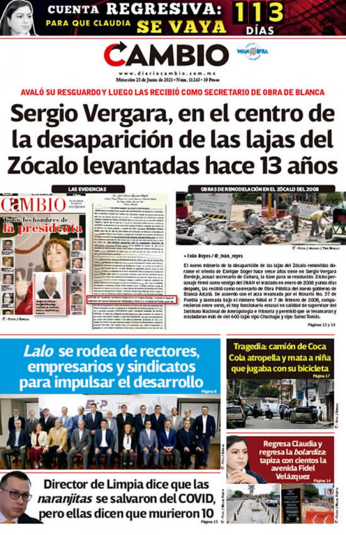 Sergio Vergara, en el centro de la desaparición de las lajas del Zócalo levantadas hace 13 años