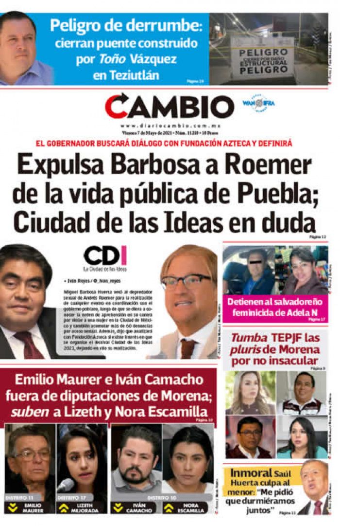 Expulsa Barbosa a Roemer de la vida pública de Puebla; Ciudad de las Ideas en duda