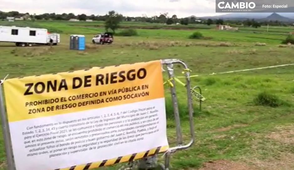 SEDENA declara al socavón zona de alto riesgo; visitantes y ambulantes quedan prohibidos (VIDEO)