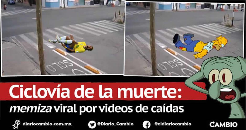Ciclovía de Claudia hace de Puebla la burla nacional: memiza viral por videos de caídas