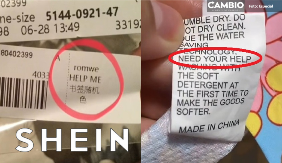 VIDEO: Clientes de Shein encuentran aterradores mensajes de auxilio en etiquetas de ropa