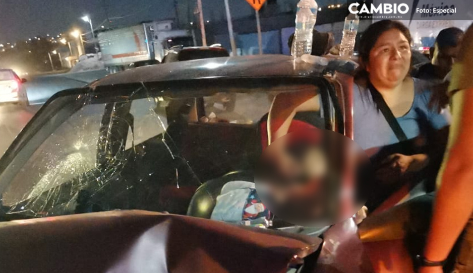 Brutal accidente en la Puebla-Tlaxcala; tres niñas son trasladadas graves al hospital