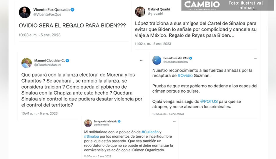 ¿Ovidio Guzmán como “regalo” para Biden? Esto opinaron algunos políticos tras la captura de El Ratón