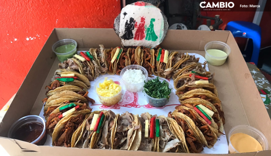 ¡Orgasmo culinario! Lanzan Rosca de Reyes hecha de tacos y cemitas al pastor o árabes (VIDEO)