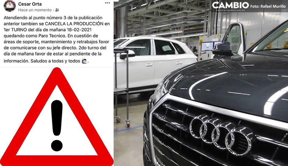 Desabasto de gas detiene la producción en Audi y Volkswagen Desabasto de gas detiene la producción en Audi y Volkswagen