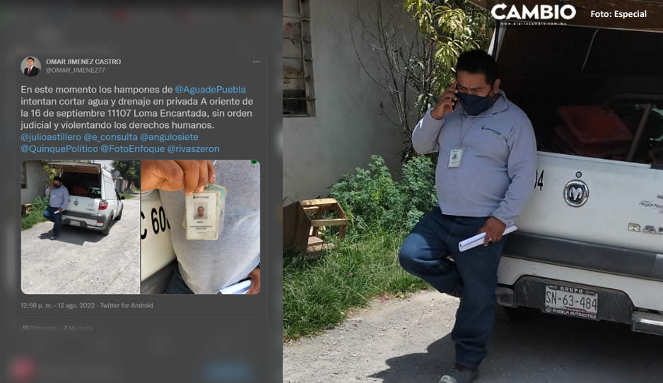 Agua de Puebla y su terrorismo fecal; vecinos acusan que intentaron cortar el servicio en Loma Encantada