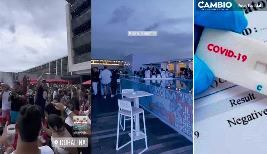 Solo 50 de los 500 Covidiotas que viajaron a Cancún se han hecho la prueba; hay 27 contagiados