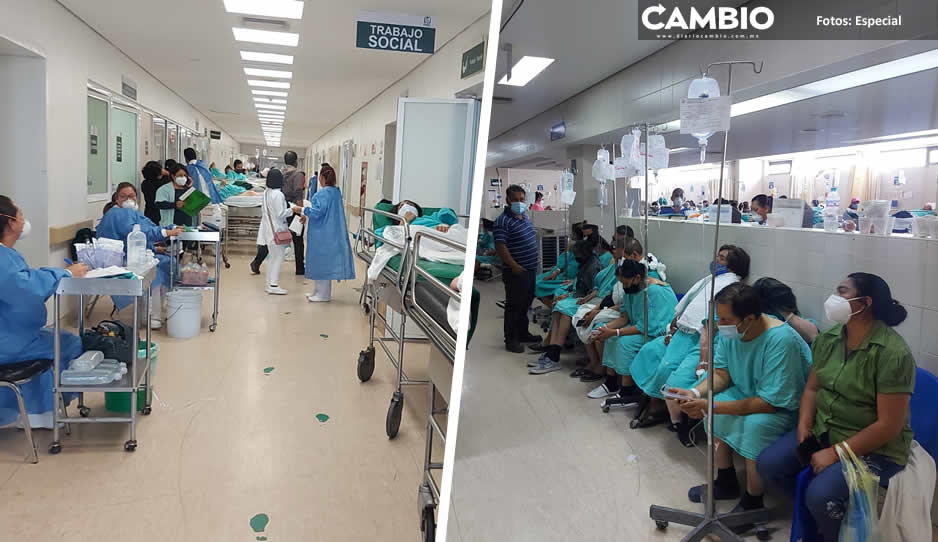 IMSS La Margarita sigue colapsado: pacientes son atendidos en los pasillos del hospital poblano