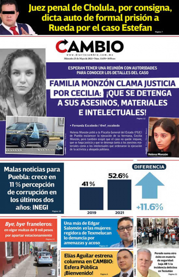 FAMILIA MONZÓN CLAMA JUSTICIA POR CECILIA: ¡QUE SE DETENGA A SUS ASESINOS, MATERIALES E INTELECTUALES!