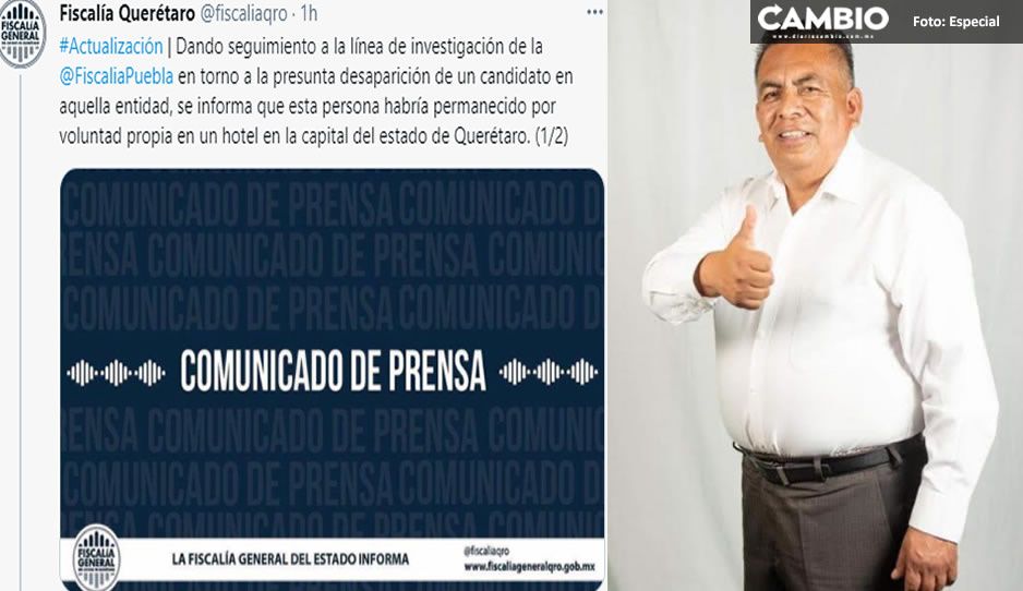 Candidato del PVEM fingió su secuestro: se hospedó por voluntad propia en un hotel de Querétaro