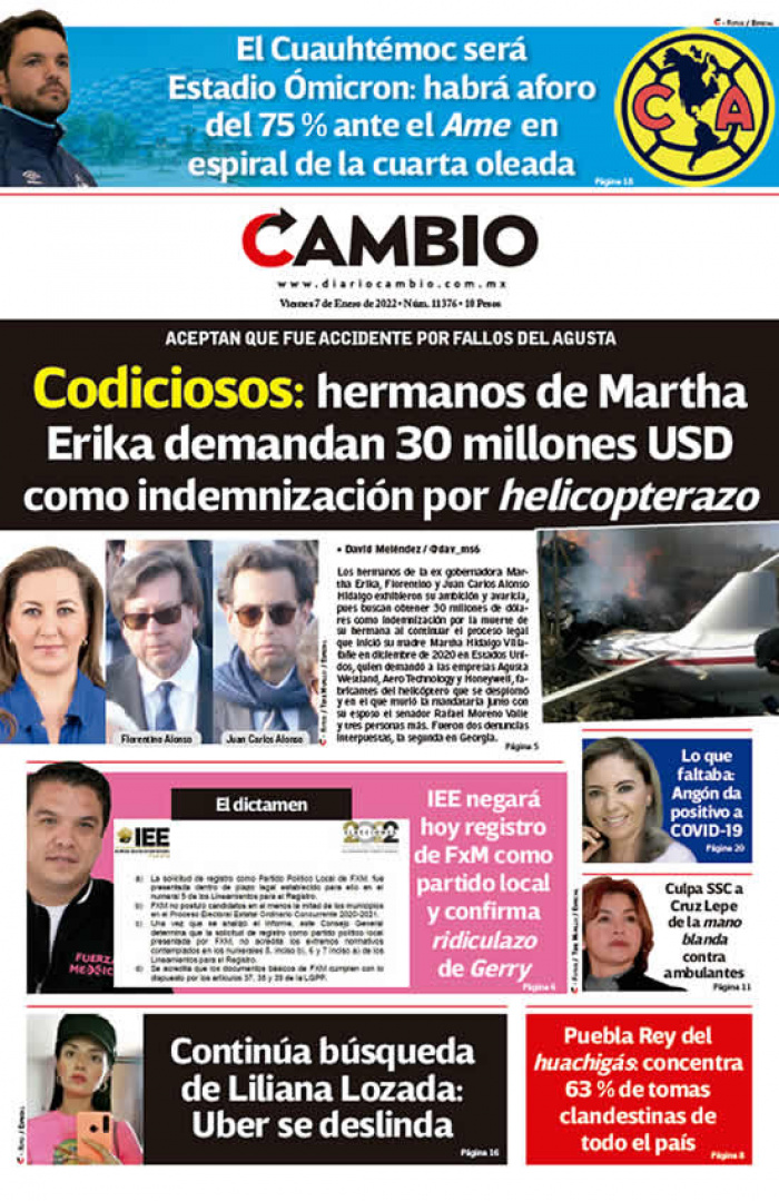 Codiciosos: hermanos de Martha Erika demandan 30 millones USD como indemnización por helicopterazo