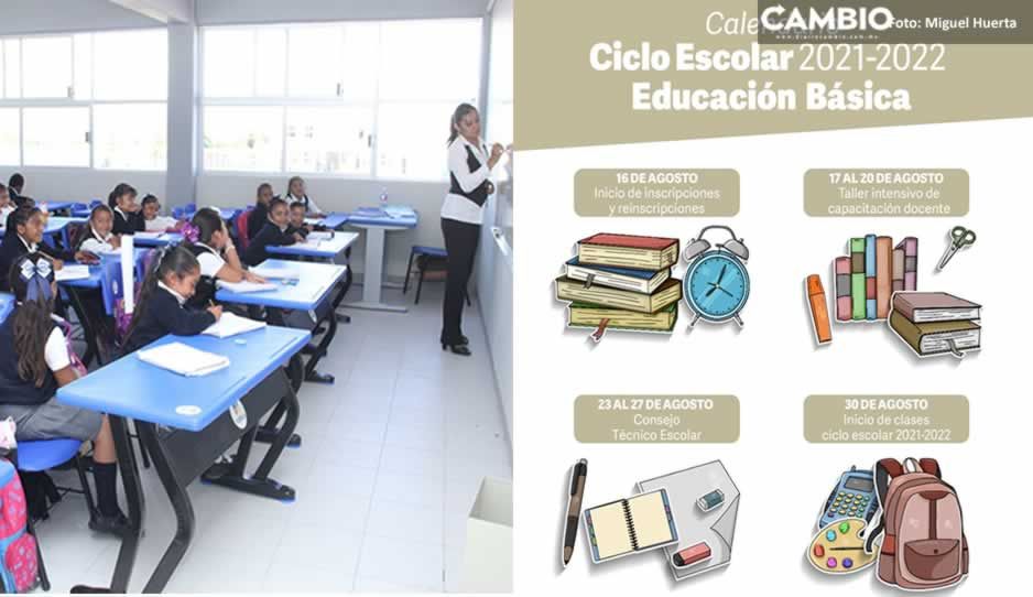 SEP publica calendario escolar 2021-2022: clases inician el 30 de agosto en Puebla