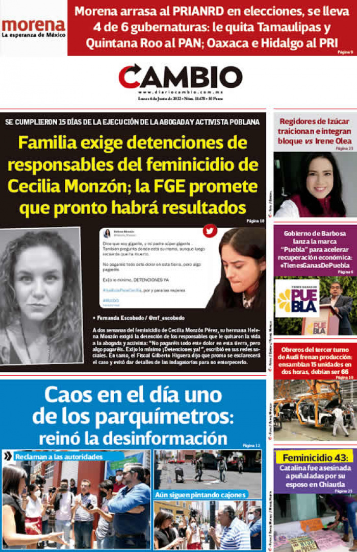 Familia exige detenciones de responsables del feminicidio de Cecilia Monzón; la FGE promete que pronto habrá resultados