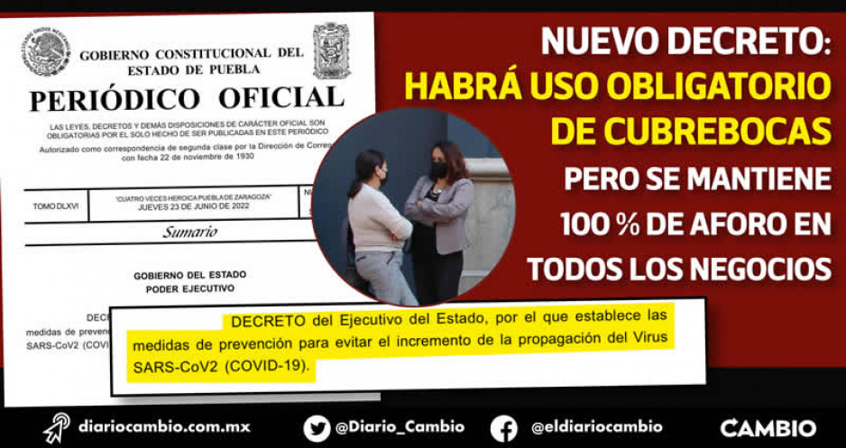 Gobierno emite decreto por aumento de contagios: cubrebocas obligatorio en lugares cerrados y con aglomeraciones (FOTOS Y VIDEO)