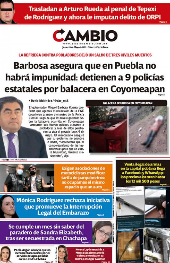 Barbosa asegura que en Puebla no habrá impunidad: detienen a 9 policías estatales por balacera en Coyomeapan