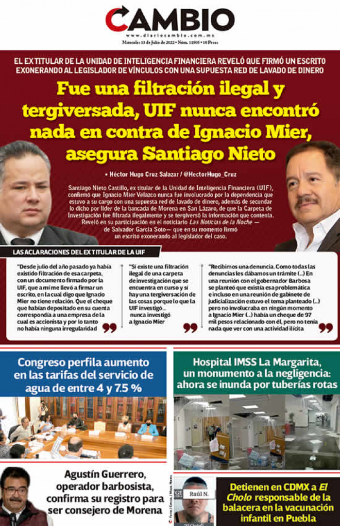 Fue una filtración ilegal y tergiversada, UIF nunca encontró nada en contra de Ignacio Mier, asegura Santiago Nieto