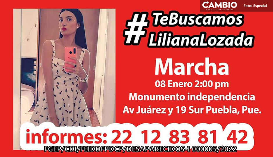 Familiares de Liliana Lozada no paran, organizan marcha para agilizar su búsqueda