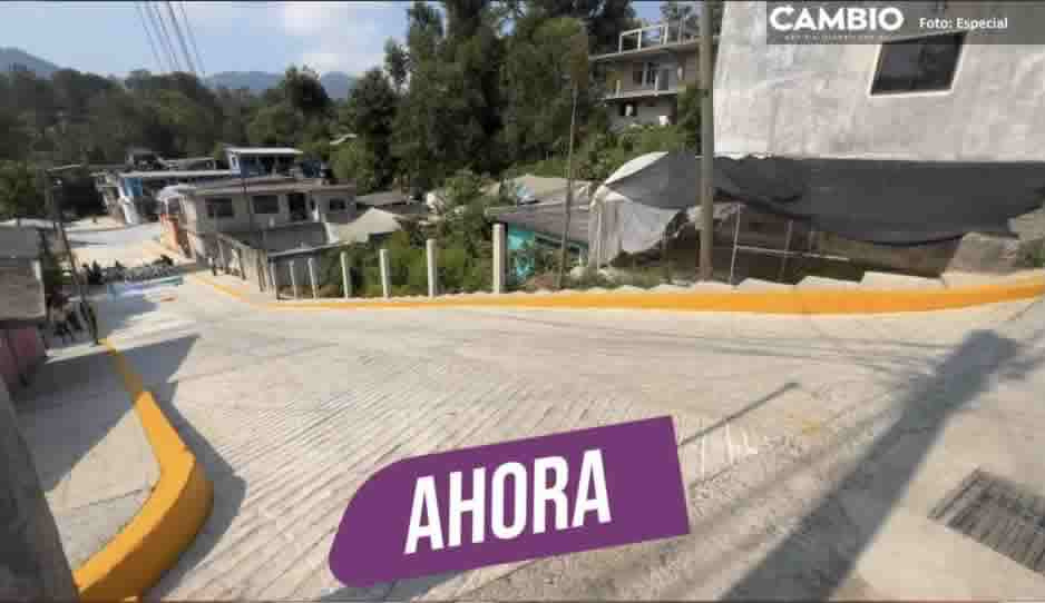 Rogelio López Angulo inaugura pavimentación e iluminación  en Tenango de las Flores