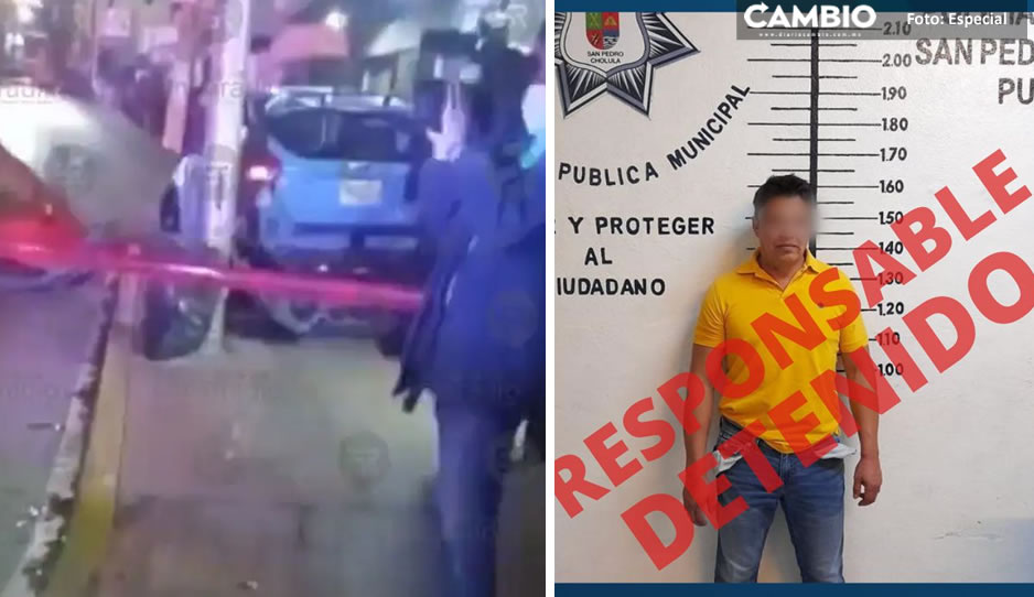 Conductor ebrio se sube a la banqueta y atropella a una pareja en la Recta a Cholula; muere uno de ellos (VIDEO)