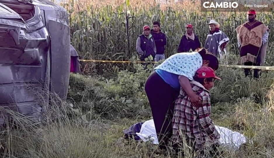 Hombre muere en trágica volcadura en Tlachichuca; salió a cargar gasolina y nunca regresó