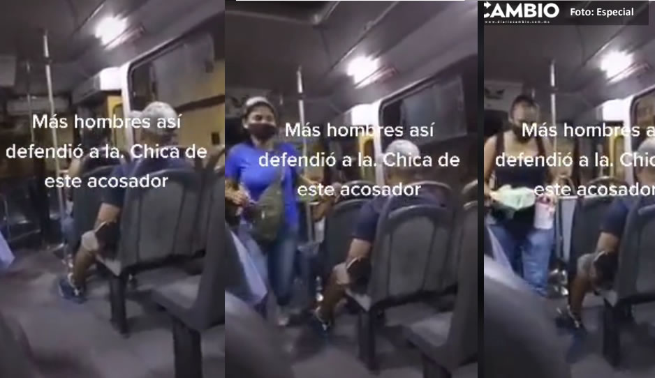 Héroe microbusero defiende a mujeres de acosador: te bajas o te carga (VIDEO)
