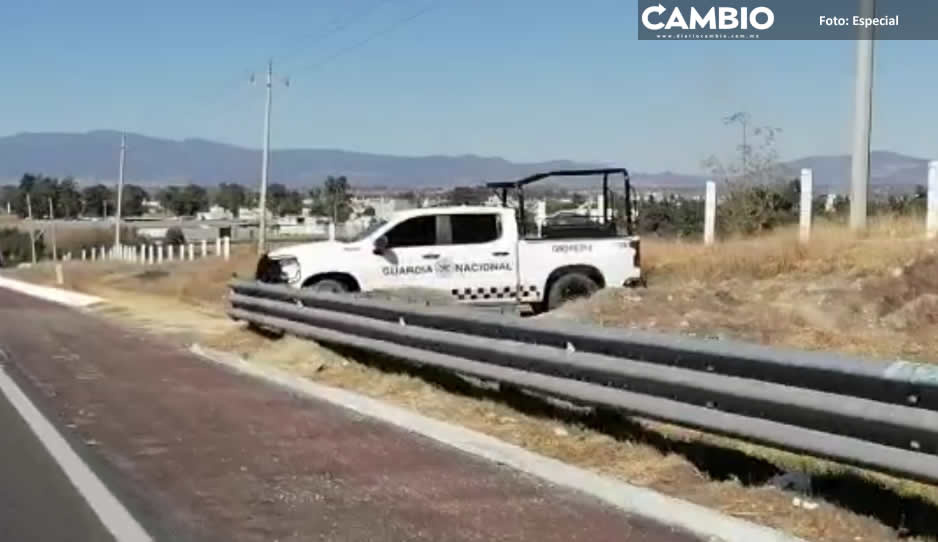 Guardia Nacional coloca patrullas sin elementos en puntos considerados ‘zonas de asaltos’ en la México-Puebla