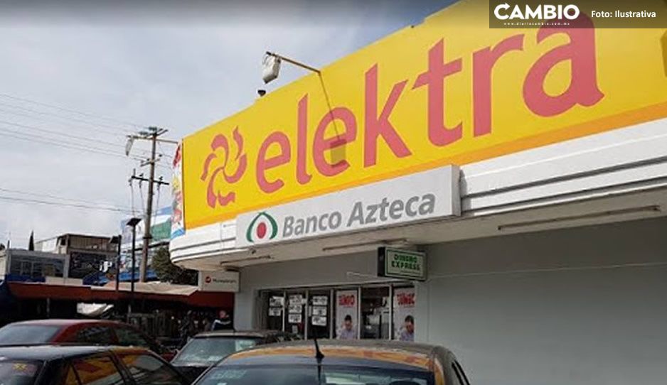 Fingen ser clientes y le dan baje a Elektra de Prolongación Reforma con celulares