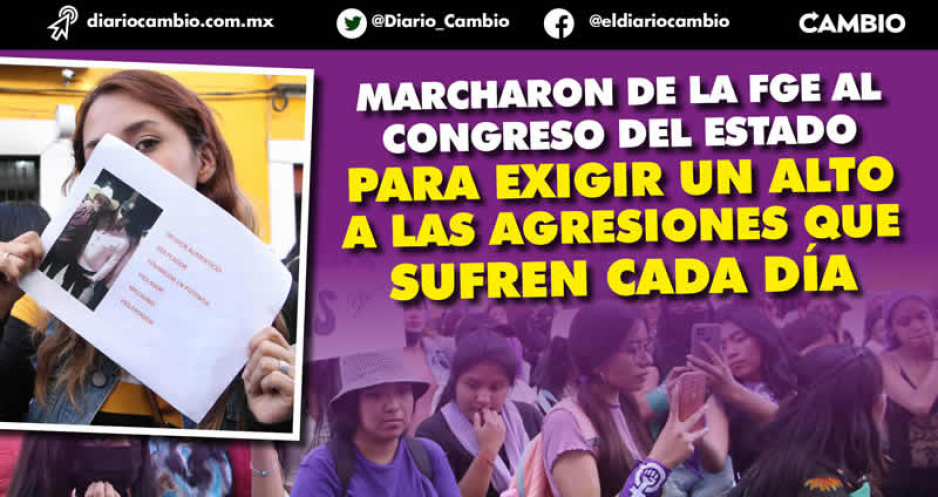 Marcha #25N: poblanas recorrieron calles para exigir que se erradique la violencia (FOTOS)