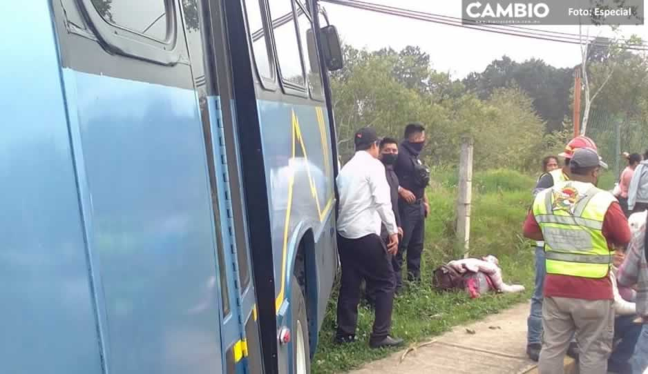 Falla mecánica de autobús deja cinco lesionados en Huauchinango