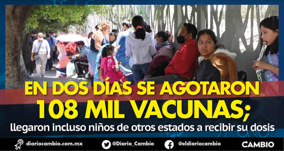 Niños de otros estados vinieron a la capital a vacunarse, se rebasó meta de 108 mil dosis: SSA (VIDEOS)