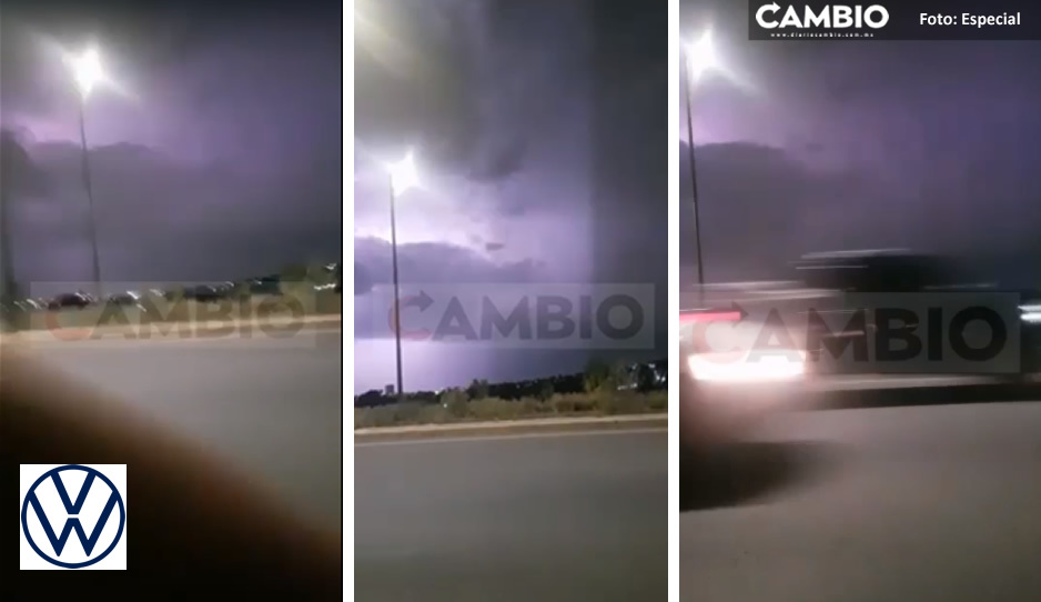¿Volkswagen frena lluvia en Cuautlancingo? VIDEO capta como lanzan láser a las nubes