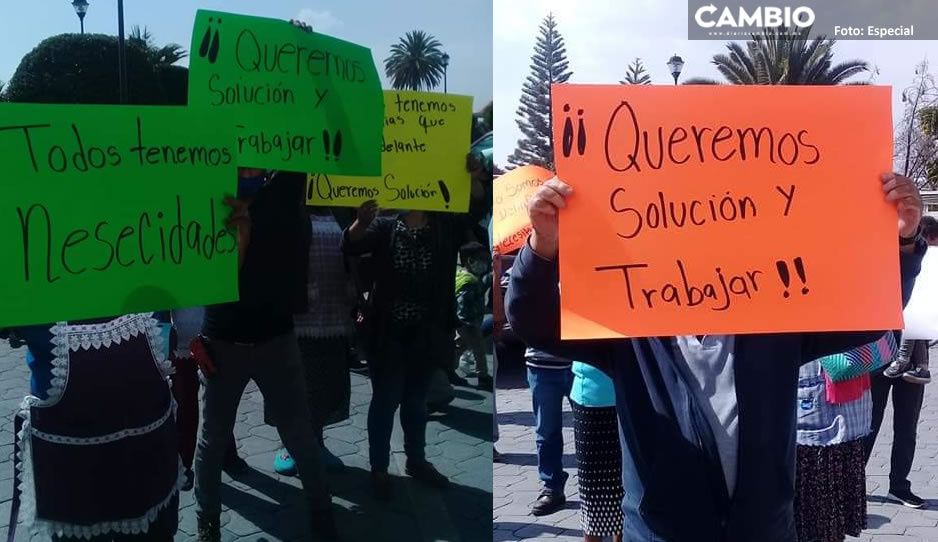 Ambulantes de Acatzingo acusan a funcionarios de cobros irregulares: “Nos cobran hasta predial”
