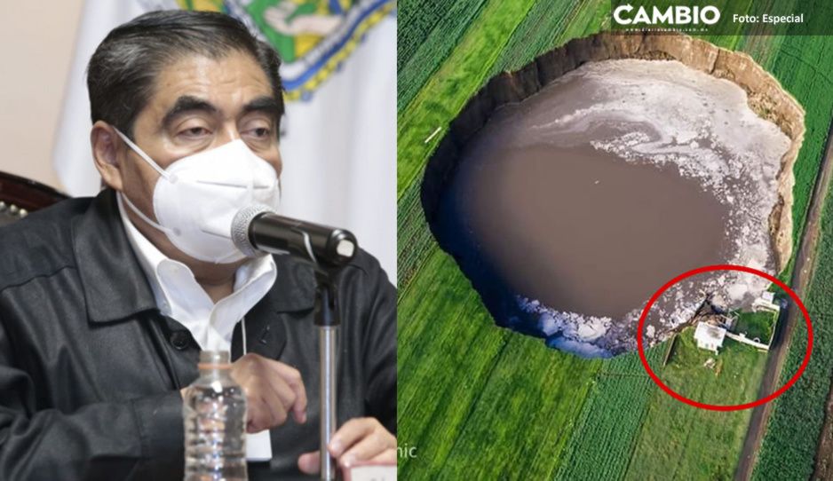 Gobierno de Puebla restringirá acceso al socavón: es una falla natural que nunca se va a resolver