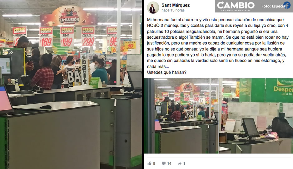 Triste Día de Reyes: detienen a mamá por llevarse dos muñequitas en Bodega Aurrerá de Plaza Loreto