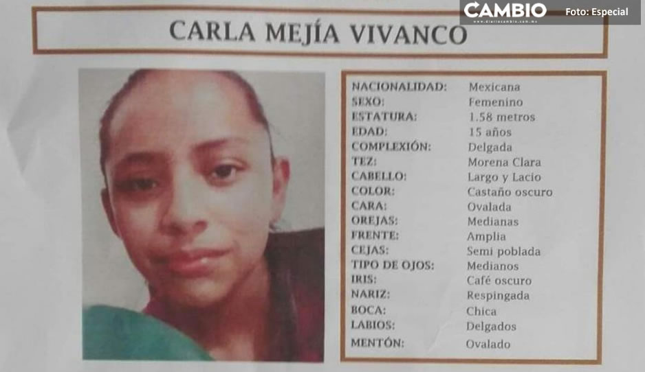 Carla Mejía, la joven de C. Bonilla que desapareció en 2021, sólo llevaba 20 pesos