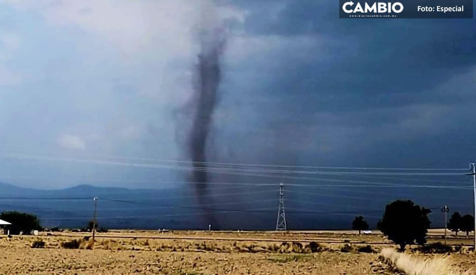FOTOS: ¡Impactante! Así se vio tornado en territorio poblano