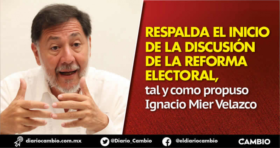 Noroña vino a Puebla a respaldar arranque de discusión de la Reforma Electoral en San Lázaro