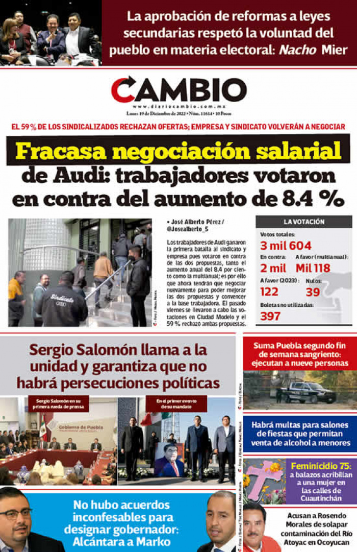 Fracasa negociación salarial de Audi: trabajadores votaron en contra del aumento de 8.4 %