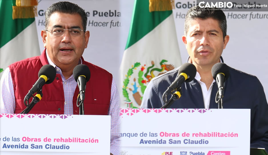 Con inversión de 27 millones, Sergio Salomón y Lalo Rivera arrancan rehabilitación de Avenida San Claudio (VIDEO)
