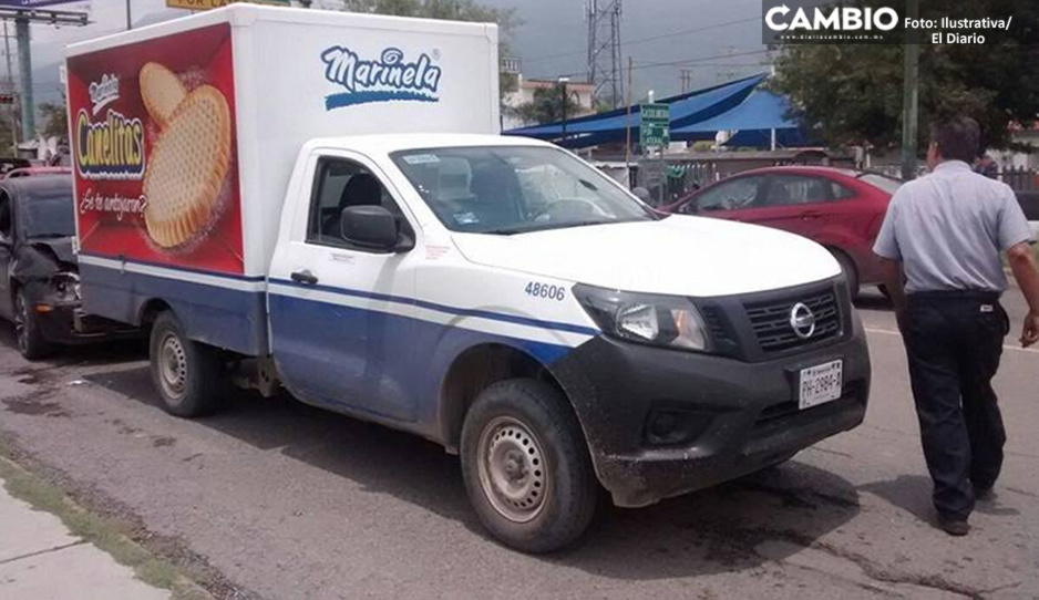 Atracan a repartidores de Marinela en Tilapa; se llevan camioneta con Panditas y Paletas Payaso