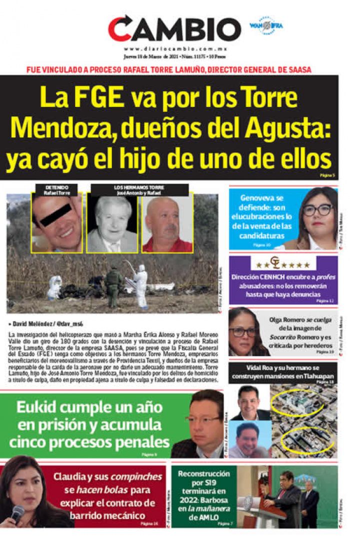 La FGE va por los Torre Mendoza, dueños del Agusta: ya cayó el hijo de uno de ellos