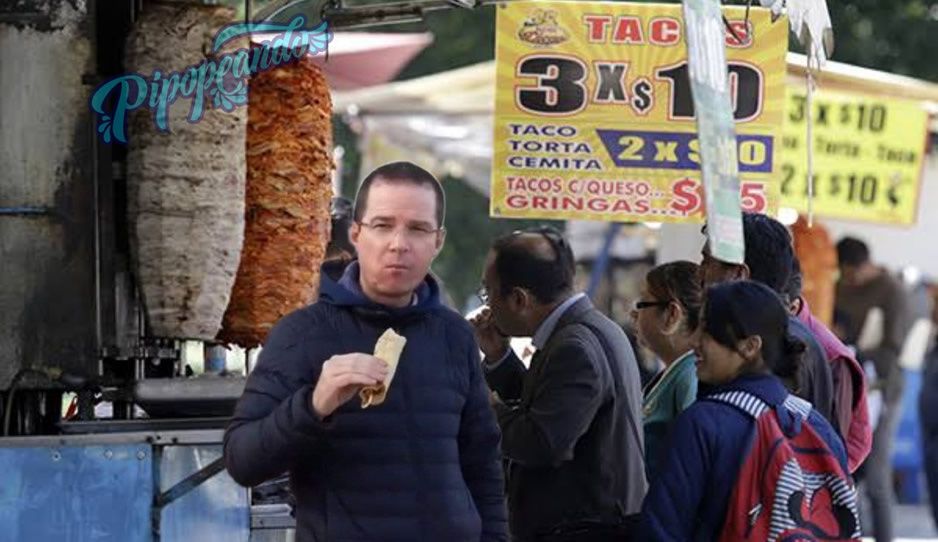 Poblanos viralizan MEME de Anaya comiendo tacos de muerte lenta en el Paseo Bravo