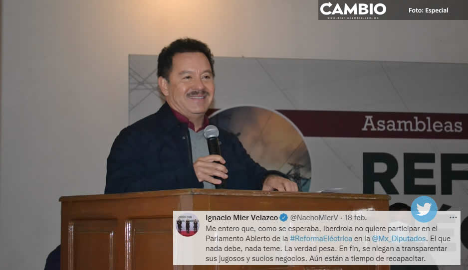 Nacho Mier critica que Iberdrola no participe en el Parlamento Abierto sobre la Reforma El&eacute;ctrica