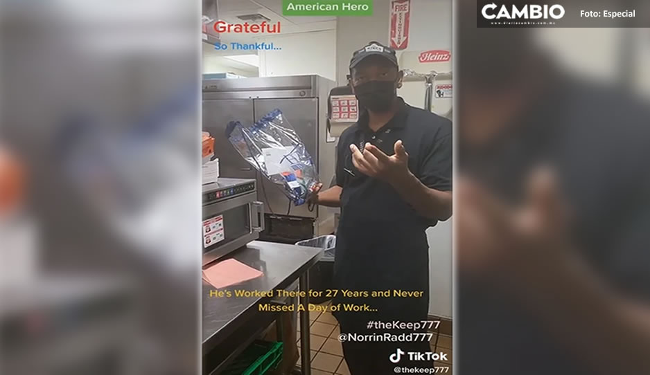 Burger King “recompensa” con dulces a empleado por trabajar 27 años sin faltar un sólo día