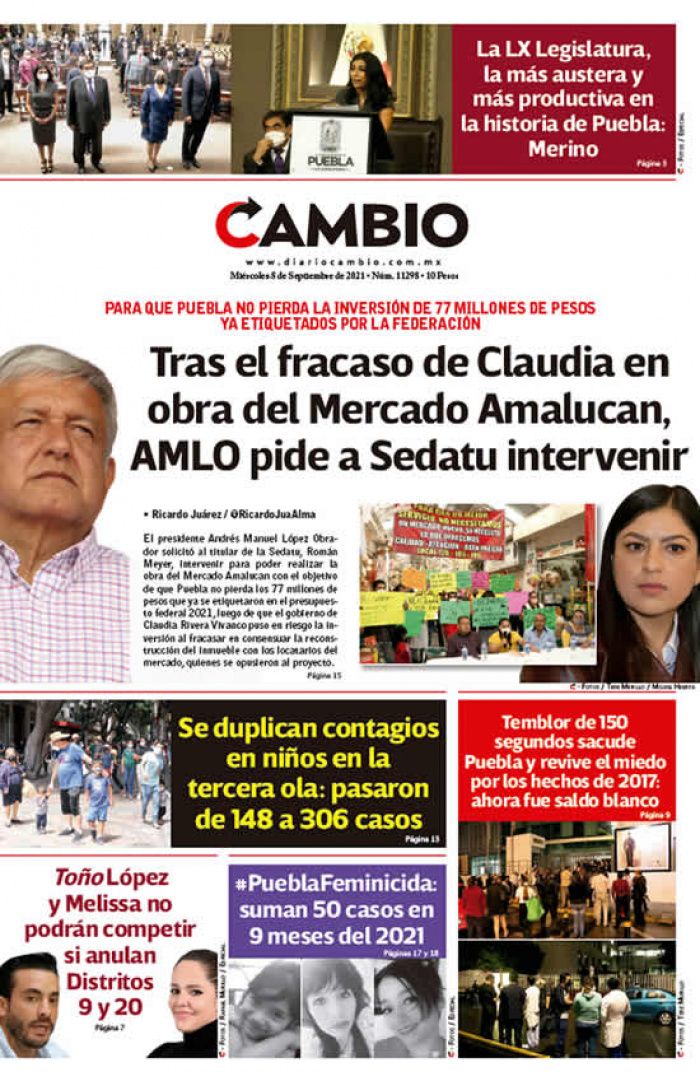 Tras el fracaso de Claudia en obra del Mercado Amalucan, AMLO pide a Sedatu intervenir