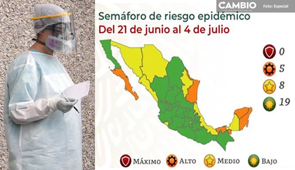 Puebla se salva y se mantiene en semáforo verde; CDMX regresa al amarillo