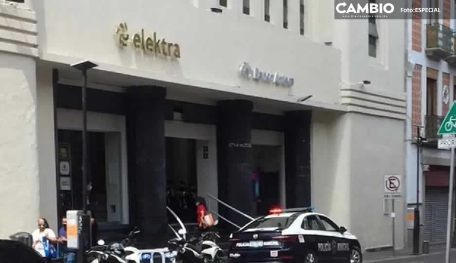 Violento asalto a Elektra del Centro Histórico; delincuentes se llevan decenas de celulares