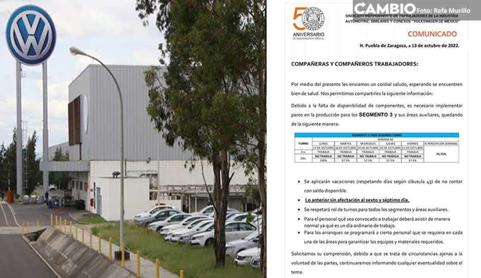 Otra vez VW se va a paro técnico en la producción de Taos y Jetta por falta de semiconductores